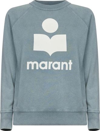 Isabel Marant Hoodies & sweatvesten, Dames, Blauw, 2Xs, Katoen, Millyny Sweatshirt