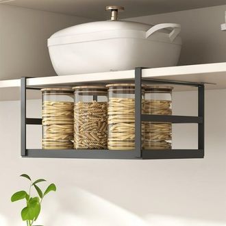 OEM Especiero De Pared, No Requiere Taladrar, Soporte De Acero Al Carbono De 38 X 22 X 18,7 Cm, Soluci&oacute;n Pr&aacute;ctica Y Elegante Para Su Cocina, Color Negro