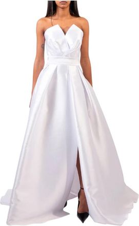 Doris S Elegante Witte Lange Jurk - Dames - Avondkleed - Wit - S - Kleedjes