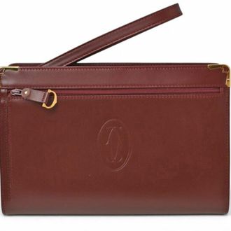 Cartier Must Bordeaux Clutch Bag (Pre-Owned)