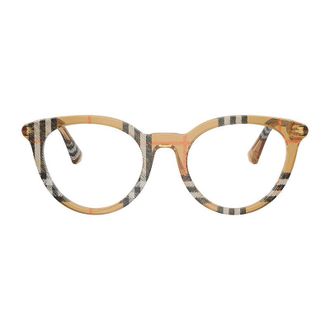 Burberry BE24294163 Check Patterned Acetate Eyeglasses - Beige