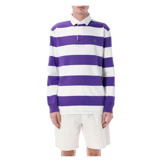 Polo Ralph Lauren Polo Shirts, male, Purple, Size: S Iconic Rugby Shirt