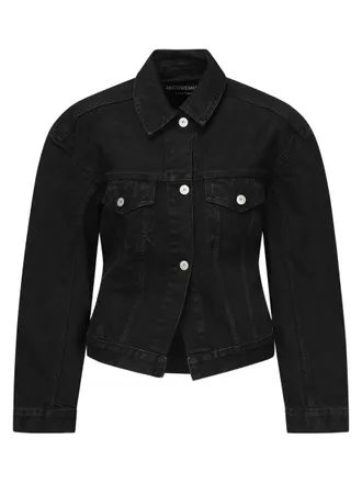 Jacquemus De-Nimes Cotton Cropped Back Cinched Denim Jacket