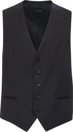 Tagliatore Gilet met vijf knopen en enkele rij knopen - Heren - Bodywarmers - Blauw - 2XL - Wol - Jassen