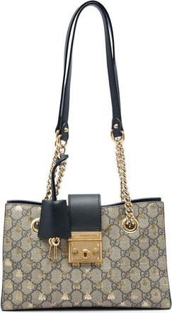 Gucci Pre-owned Gucci Small GG Supreme Bee Padlock Tote Ladies 6PXQ82YZ8WML2UXT