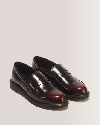 Dr. Martens Temara 41360600 Loafers Womens Cherry Red Leathe Shoes ZOGG3693