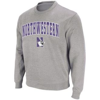 Colosseum Mens Colosseum Heather Gray Northwestern Wildcats Arch & Logo Crew Neck Sweatshirt at Nordstrom, Size Xx-Large