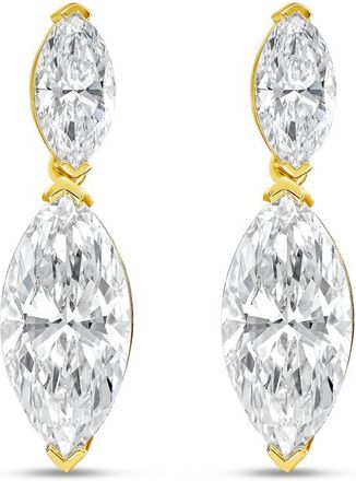 Diana M. Jewels 14KW YG Drop Earrings 10.00 Ct TW of Lab grown marquise diamonds