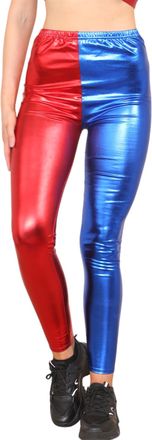 Janisramone Hamishkane Halloween Costumes for Women and Kids Fancy Dress Costumes, Red and Blue Shiny Wet Look Cosplay Jackets, Daddys Little Monster T Shirt, Leg