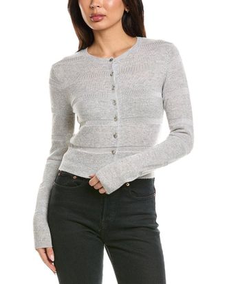 Brodie Simone Stripe Cashmere-Blend Cashmere Cardigan