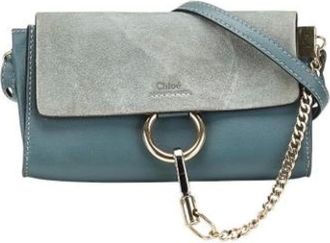 Chlo&eacute; Pre-owned Cross Body Bags, female, Green, Size: ONE SIZE Pre-owned Suede Shoulder Bag