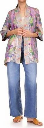 Johnny Was Yena Reversible Kimono In Le Jardin Scarf Print