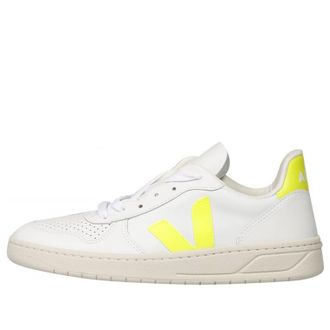 Veja Veja V-10 Leather White Jaune Fluo VX022086
