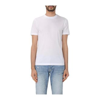 Emporio Armani T-Shirts, male, White, L, Short Sleeve Crew Neck T-shirt