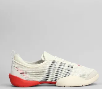 Yohji Yamamoto Sneakers Regu in pelle e tessuto beige