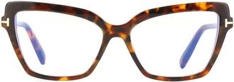 Tom Ford FT5948-B052 Tortoiseshell Acetate Eyeglasses - Brown