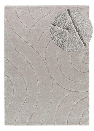 Atticgo Alfombra con relieve shaggy gris 133x190 cm