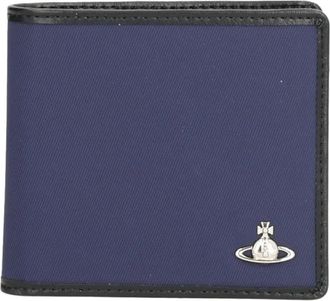 Vivienne Westwood Orb Plaque Bifold Portemonnee - Heren - Portefeuilles - Blauw - ONE Size - Leer - Accessoires