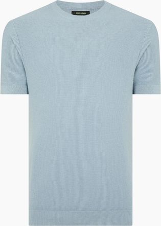 Remus Uomo Mens Remus Uomo Knitted T-Shirt 22 Blue - Size: 40