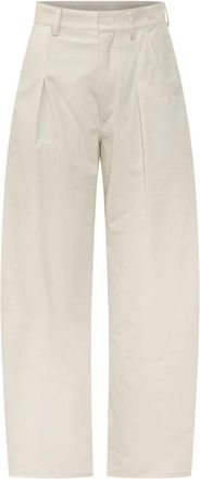 Isabel Marant Lenadia Broek - Dames - Wijde Broeken - Beige - M - Katoen - Broeken