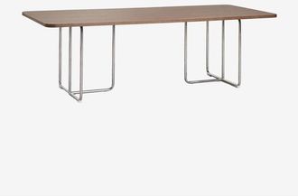 Sklum Sklum - Mesa De Comedor Rectangular En Mdf Y Acero Inoxidable Tento