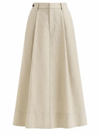Brunello Cucinelli Brunello Cucinelli Cotton Poplin Tailored Skirt