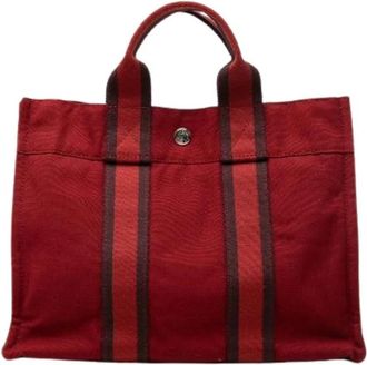 Herm&egrave;s Pre-owned Fourre Tout PM Tote - Dames - Vintage Shopper - Rood - ONE Size - Vintage