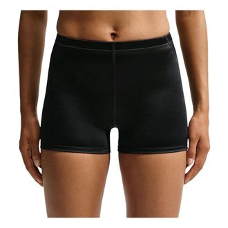 Nike (WMNS) Nike SKIMS Satin Shine Mid-Rise 2 Boyshorts with Drawcord Obsidian IR8652-054