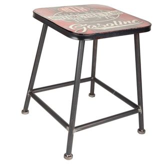 Wanderlust Deco Wanderlust Deco - Taburete De Metal Rojo 38x38x45 Cm