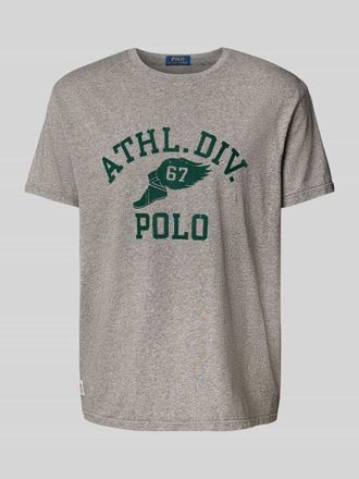 Polo Ralph Lauren Classic Fit T-Shirt mit Rundhalsausschnitt in Hellgrau Melange, Gr&ouml;&szlig;e S