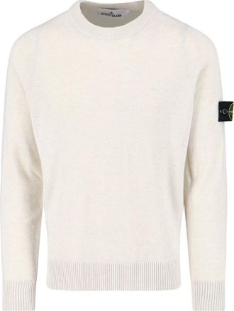 Stone Island Maglia In Lana Vergine Logo