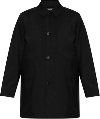 Paul Smith Wollen jas met voering - Heren - Mantel - Zwart - 2XL - Wol - Jassen