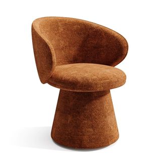 Sia Home Sill&oacute;n giratorio 180&deg; terciopelo texturizado terracota