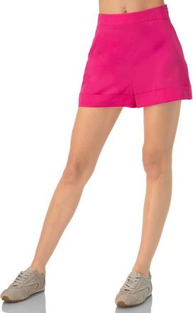 Ivonne Tailored Shorts With Wide Hem in Fuchsia at Nordstrom, Size 14
