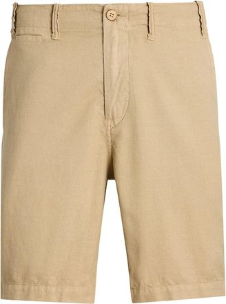 Polo Ralph Lauren Mens Polo Ralph Lauren Chino Shorts Beige Linen Cotton Classic Fit RED1206
