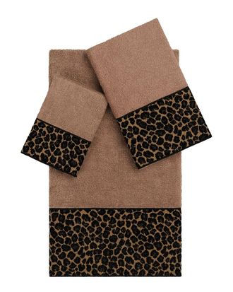 Linum Home Textiles 100% Turkish Cotton 3Pc Embellished Towel Set