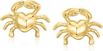 RS Pure by Ross-Simons Italian 14kt Yellow Gold Crab Stud Earrings
