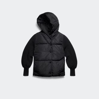 Canada Goose HyBridge Astoria Knit Hoodie (Women, Black, XL)