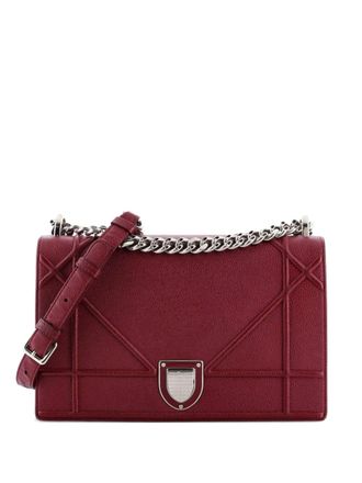 Dior Diorama Flap Bag Grained Calfskin Medium crossbody bag - Rosso