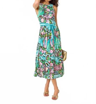Lilly Pulitzer Gracyn Midi Dress In Multi Royal Zoo Engineered Knit