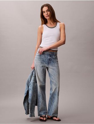 Calvin Klein Jeans Calvin Klein Womens 90s Straight Jeans - Blue - 24W x RL