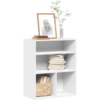 vidaXL Book Cabinet White 60x30x71.5 cm Engineered Wood Vidaxl