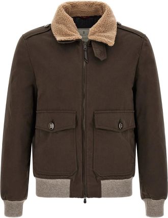 Brunello Cucinelli Brown Shirt Collar Jacket