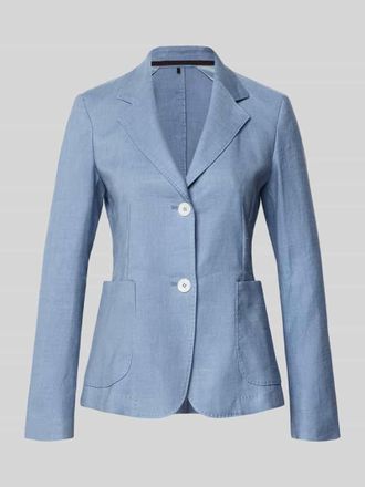Windsor Blazer aus Leinen-Mix mit Reverskragen in Hellblau Melange, Gr&ouml;&szlig;e 34