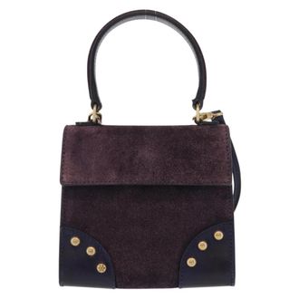 Celine Handbag Suede Purple Suede Handbag (Pre-Owned)