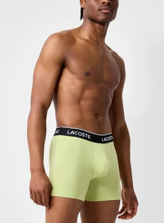 Lacoste Mens 5 black-waist coloured boxer brief Cotton Stretch