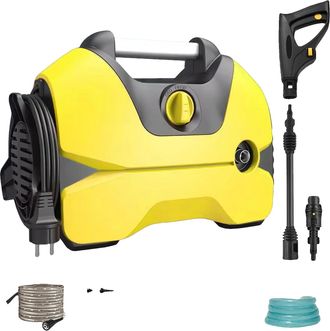 OEM Hidrolimpiadora De Alta Presi&oacute;n, Ligera, 3 Modos De Pulverizaci&oacute;n, Amarilla, El&eacute;ctrica Con Cable