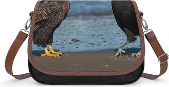 Generic Bald Eagle1 Black Bird Small Womens Crossbody Bags Shoulder Handbag with Adjustable Strap for Travel