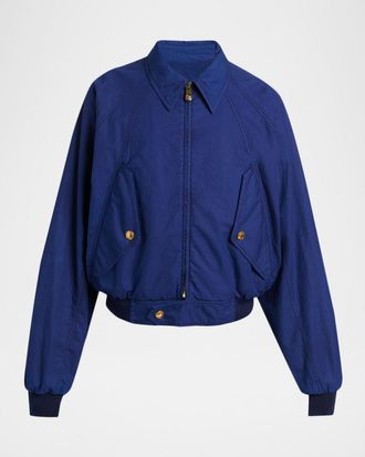 Versace Men & apos;s Overdyed Medusa Cotton Gabardine Jacket