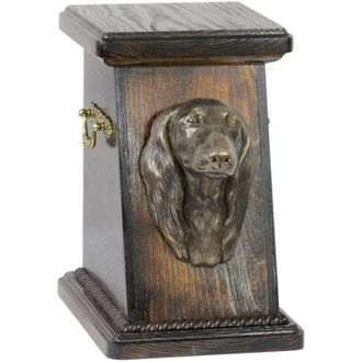 OEM Teckel De Pelo Largo: Urna Para Cenizas De Perro, Elegante Urna Con Estatuilla, Urna Conmemorativa Con Busto De Perro De Art-dog